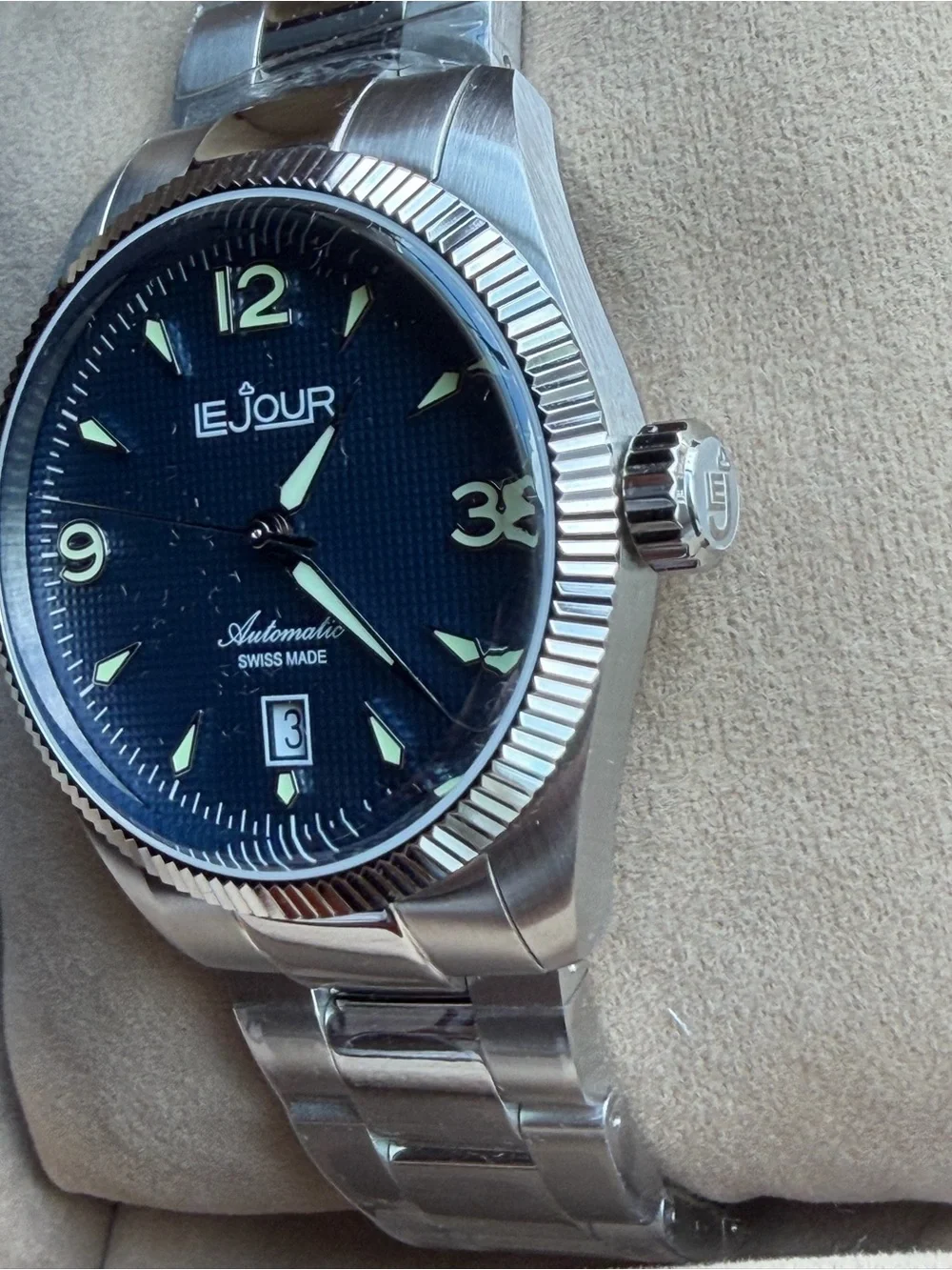 Automatic Men's Watch in Blue Dial